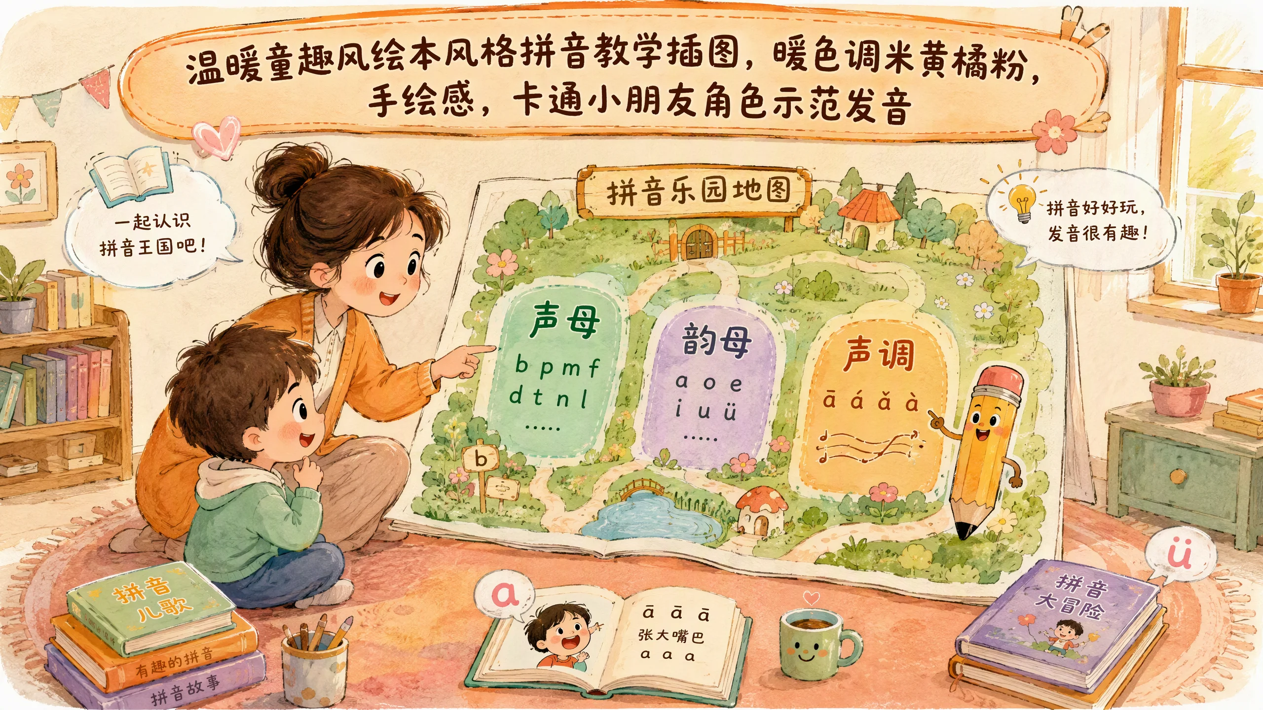 数学启蒙总览图——数字1-10变成各种生活物品的趣味场景